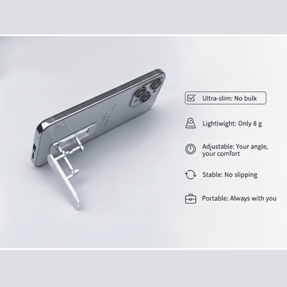 Ultra-Slim Folding Mobile Phone Stand – Compact, Durable and Adjustable Kickstand