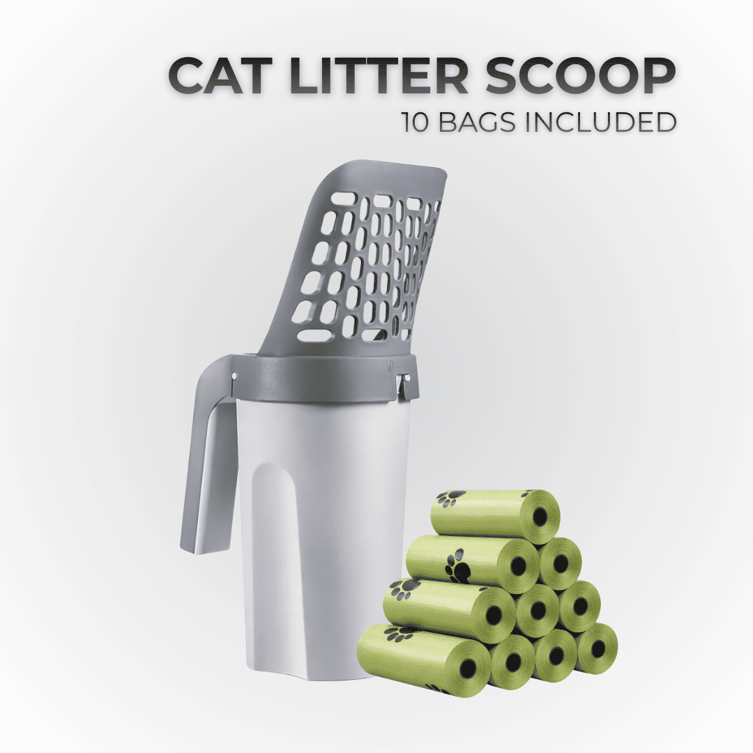 Self-Cleaning Cat Litter Scoop with Waste Bag System – Hygienic, No-Touch Litter Box Cleaner