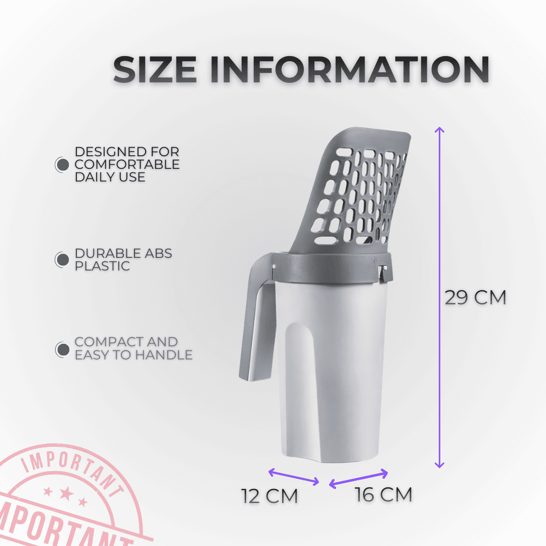 Self-Cleaning Cat Litter Scoop with Waste Bag System – Hygienic, No-Touch Litter Box Cleaner